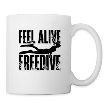 Freitaucher Freitauchen Apnoe Tauchen Geschenkidee - Tasse - Weiß - Rechts