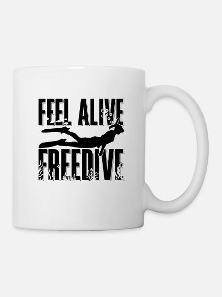 Freediver Apnée Apnée Plongée Idée Cadeau - Mug blanc - blanc
