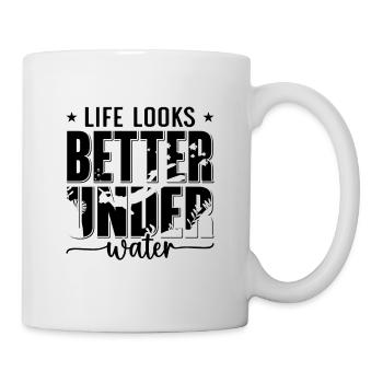 Freitaucher Tauchen Apnoe Freitauchen Geschenkidee - Tasse - Weiß - Rechts