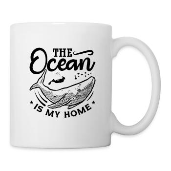 Freitaucher Apnoe Freitauchen Meer Geschenkidee - Tasse - Weiß - Rechts