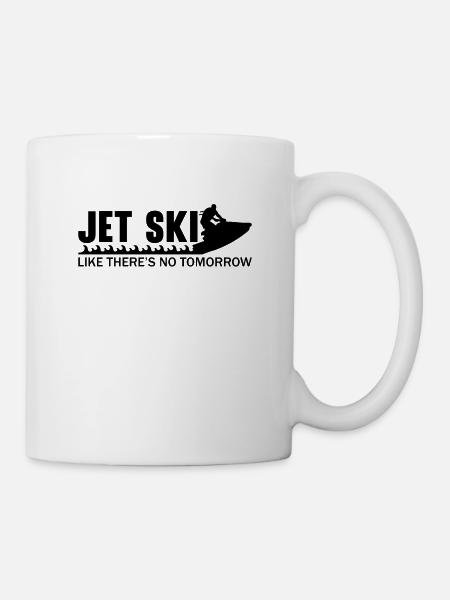 Jetski Wassersport Sommer See Urlaub Geschenkidee - Tasse - Weiß