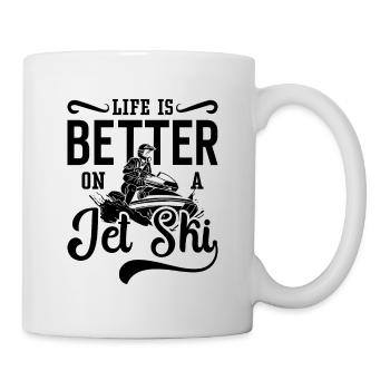 Jetski Wassersport Sommer Urlaub Meer Geschenkidee - Tasse - Weiß - Rechts