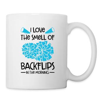 I Love The Smell Of Backflip In The Morning Gymnas - Tasse - Weiß - Rechts