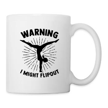 Warning I Might Flipout Cheerleading Cheerleader C - Tasse - Weiß - Rechts