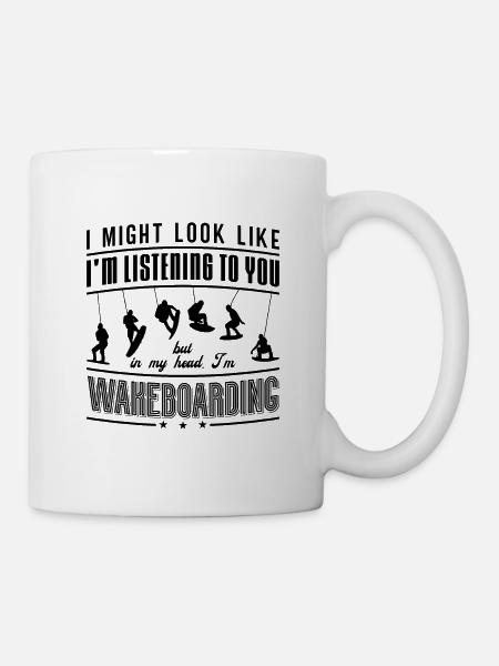 Wakeboard Wakeboarden Wakeboarder Geschenkidee - Tasse - Weiß