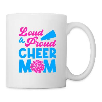 Loud And Proud Cheer Cheer Mom Cheerleading Cheerl - Tasse - Weiß - Rechts