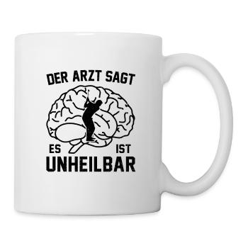Der Arzt Sagt Es Ist Unheilbar Golfspieler Golfen - Tasse - Weiß - Rechts