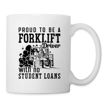 Staplerfahrer Gabelstapler Lager Geschenkidee - Tasse - Weiß - Rechts
