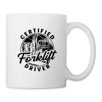 Staplerfahrer Gabelstapler Stapler Geschenkidee - Tasse - Weiß - Rechts