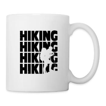 Retro Graphic Hiking Hiker Mountaineering Trekking - Tasse - Weiß - Rechts