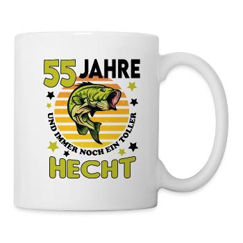 Geburtstag Toller Hecht Alter Jahre 55 - Tasse - Weiß - Rechts