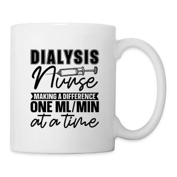 Dialyse Dialysetechniker Nephrologie Geschenkidee - Tasse - Weiß - Rechts