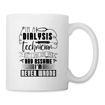 Dialysis Nephrology Dialysis Technician Gift Idea - Mug - white - Right