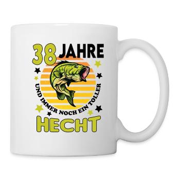 Geburtstag Toller Hecht Alter Jahre 38 - Tasse - Weiß - Rechts