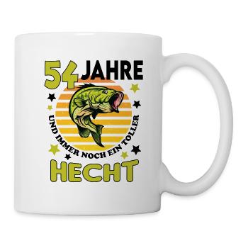 Geburtstag Toller Hecht Alter Jahre 54 - Tasse - Weiß - Rechts