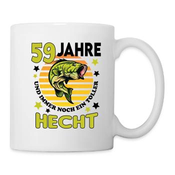 Geburtstag Toller Hecht Alter Jahre 59 - Tasse - Weiß - Rechts