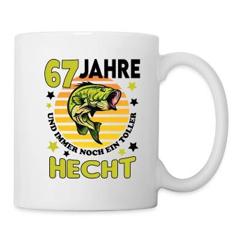 Geburtstag Toller Hecht Alter Jahre 67 - Tasse - Weiß - Rechts