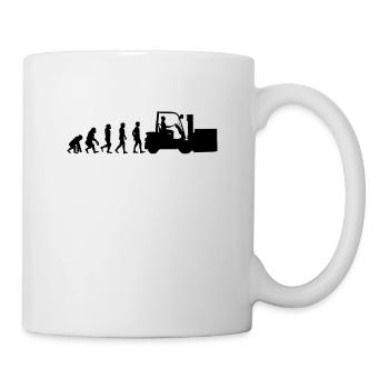 Staplerfahrer Coole Gabelstapler Geschenkidee - Tasse - Weiß - Rechts