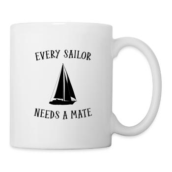 Good Vibes Happen On The Tides Sailboat Captain Se - Tasse - Weiß - Rechts