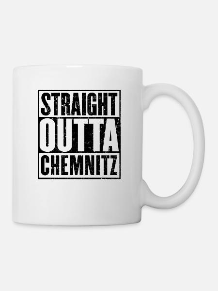 Gerade Outta Chemnitz - Tasse - Weiß