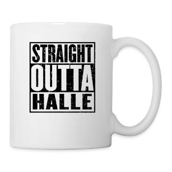 Direkt aus Halle - Tasse - Weiß - Rechts