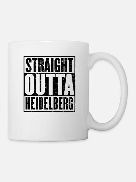 Gerade Outta Heidelberg - Tasse - Weiß
