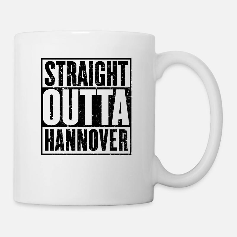 Gerade Outta Hannover - Tasse - Weiß