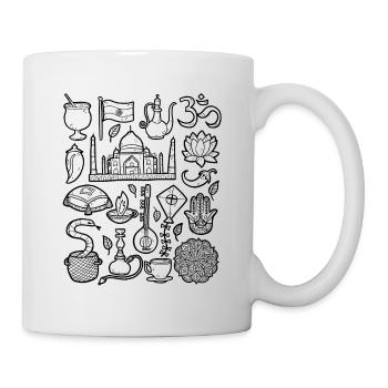 Indien - Tasse - Weiß - Rechts