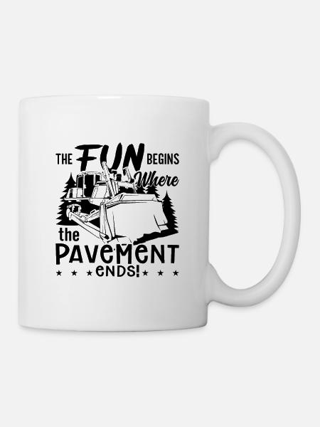 Bulldozer bulldozer bulldozer travailleur de la construction idée cadeau - Mug blanc - blanc