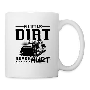 Bagger Raupe Bauarbeiter Bulldozer Geschenkidee - Tasse - Weiß - Rechts