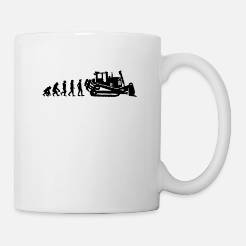 Bagger Planierraupe Bulldozer Bau Geschenkidee - Tasse - Weiß
