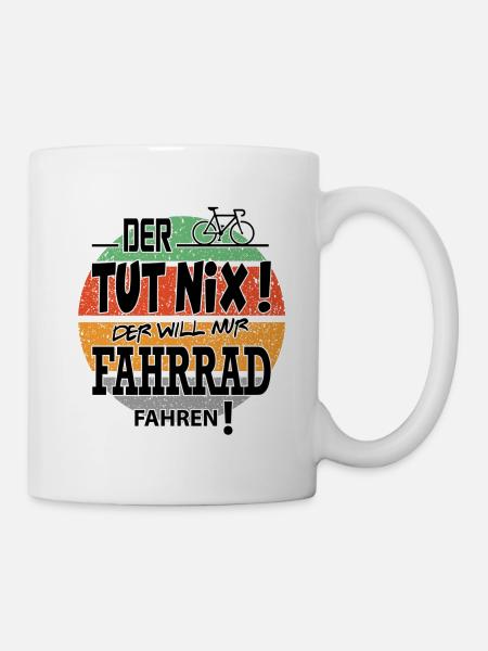 Fahrradfahrer E Bike Der Tut Nix - Tasse - Weiß