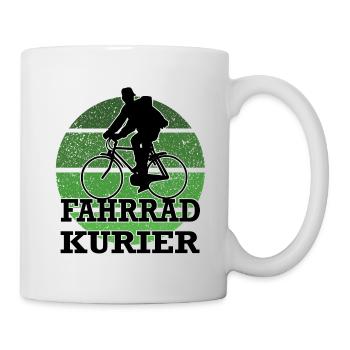 Fahrradfahrer Fahrradkurier - Tasse - Weiß - Rechts