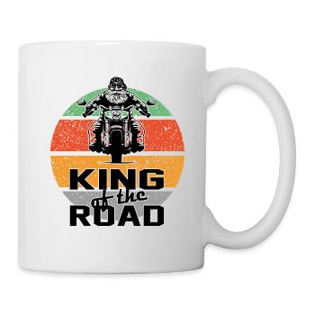 Motorradfahrer King of the Road - Tasse - Weiß - Rechts