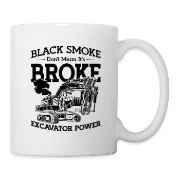 Baggerfahrer Bauarbeiter Bagger Geschenkidee - Tasse - Weiß - Rechts