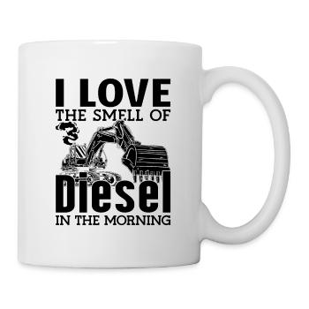 Baggern Baggerfahrer Bauarbeiter Geschenkidee - Tasse - Weiß - Rechts