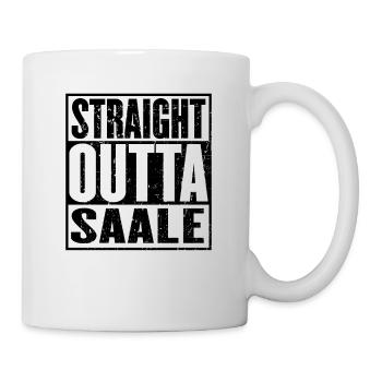 Straight Outta Saale - Tasse - Weiß - Rechts