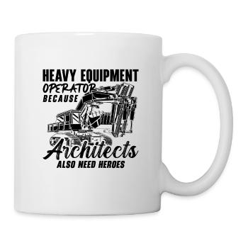 Excavatrices Construction Conducteurs de pelles Ouvriers de la construction Idée cadeau - Mug blanc - blanc - Droite