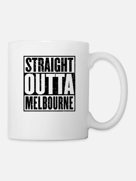 Gerade Outta Melbourne - Tasse - Weiß