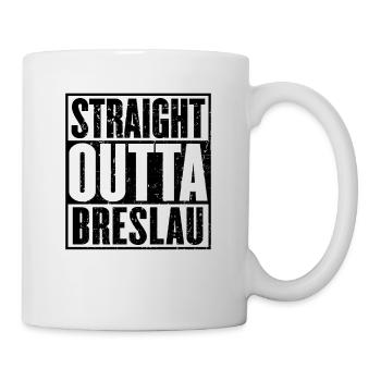 Gerade Outta Breslau Vintage - Tasse - Weiß - Rechts