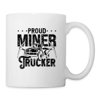 Fier chauffeur de mineur-chauffeur de mine de charbon camion - Mug blanc - blanc - Droite
