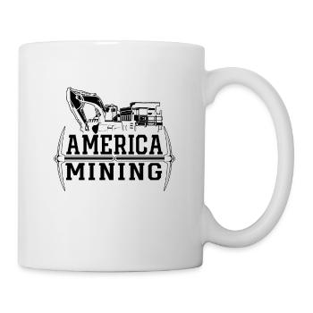 America Mining Mining Trucker Mine Coal Mine Truck - Mug - white - Right