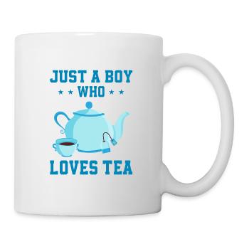 Just A Boy Who Loves Tea Tea Drinker Tea Lover Cup - Tasse - Weiß - Rechts
