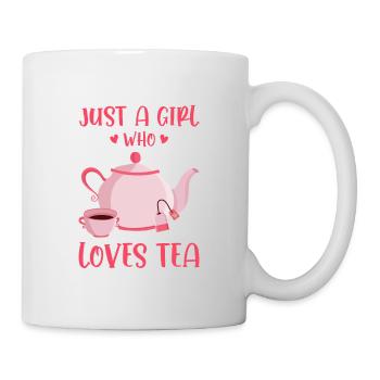 Just A Girl Who Loves Tea Tea Drinker Tea Lover Cu - Tasse - Weiß - Rechts