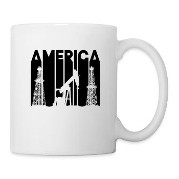 Oilfield Worker America Oil Rig Worker Arbeiter - Mug - white - Right