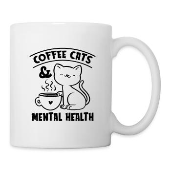 Psychische Kaffee Mental Kaffetrinker Geschenkidee - Tasse - Weiß - Rechts