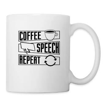 Mental Psychische Kaffee Kaffetrinker Geschenkidee - Tasse - Weiß - Rechts