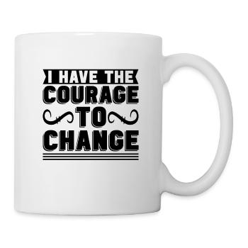Psychische Kaffee Kaffetrinker Mental Geschenkidee - Tasse - Weiß - Rechts
