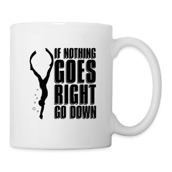 Tauchen Freitaucher Apnoe Freitauchen Geschenkidee - Tasse - Weiß - Rechts