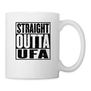Gerade Outta Ufa Vintage - Tasse - Weiß - Rechts